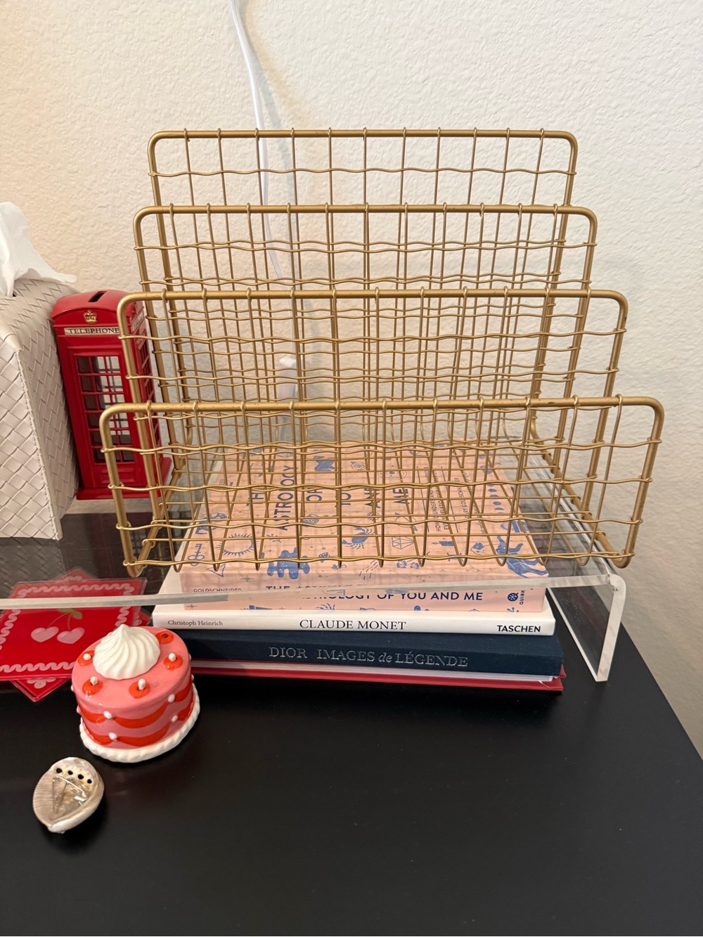 World Market Antonia Gold Wire Organizer